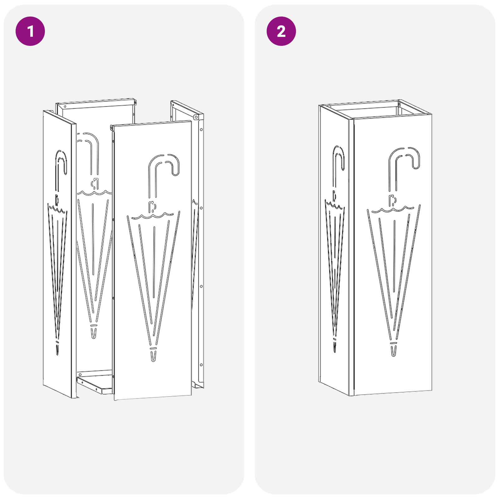 Portaombrelli Senape Metallo Standard Intarsi Decorativi
