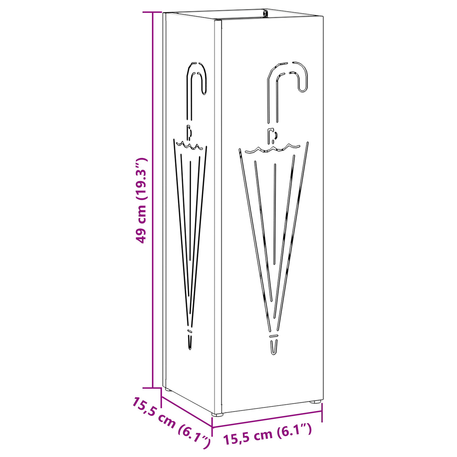 Portaombrelli Senape Metallo Standard Intarsi Decorativi