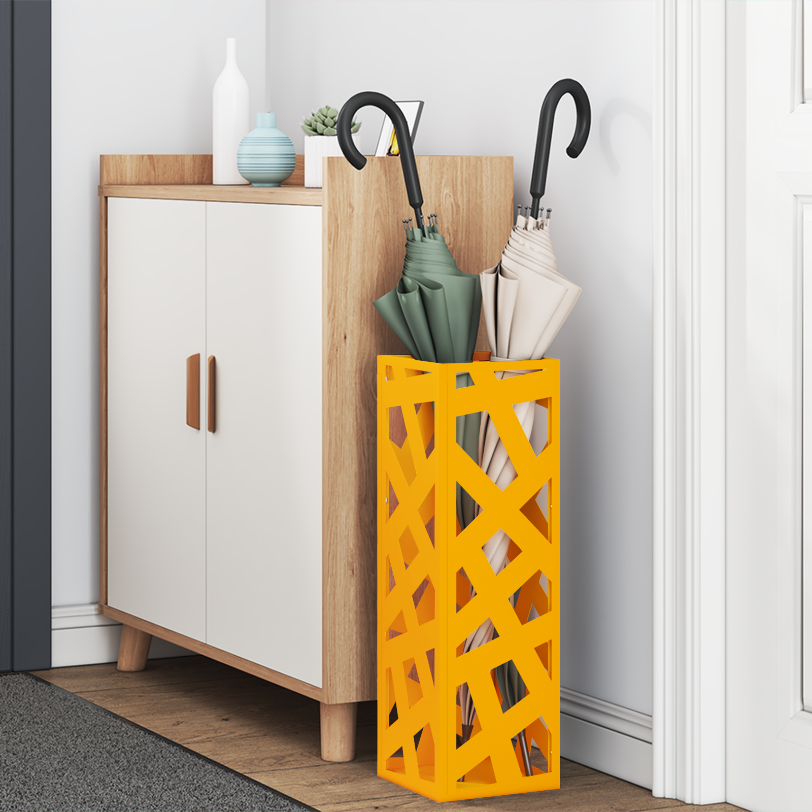 portaombrelli Giallo Senape Metallo Medio Elegante