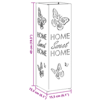 Portaombrelli Antracite Metallo Medio Motivo Portaombrelli