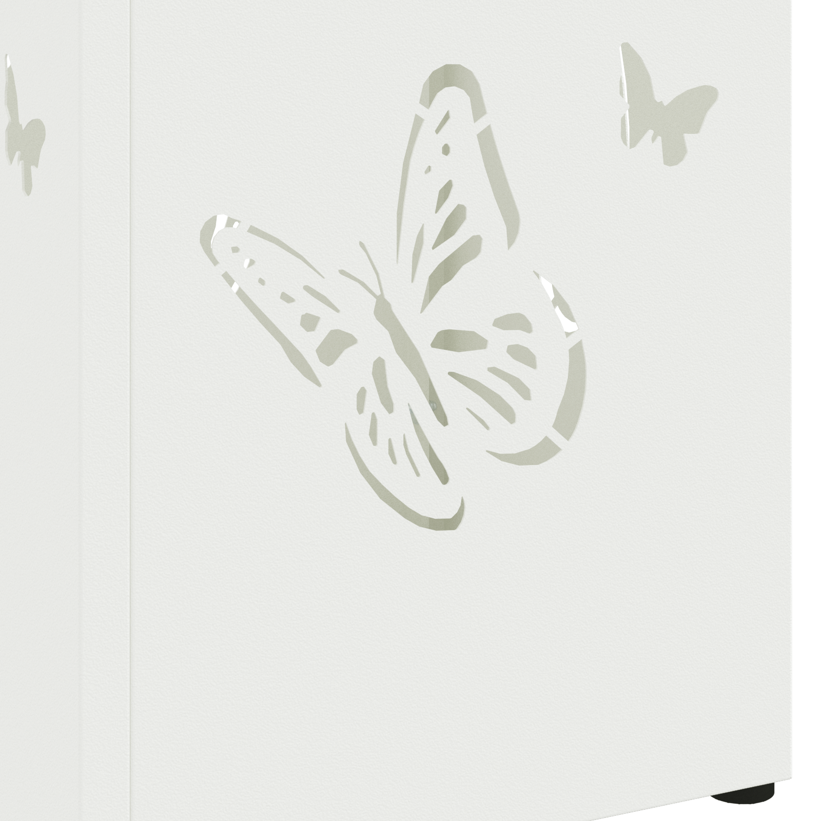 Portaombrelli Bianco Metallo Medio Motivo Decorativo