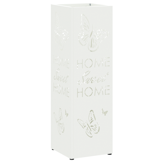 Portaombrelli Bianco Metallo Medio Motivo Decorativo