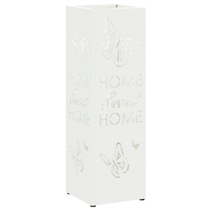 Portaombrelli Bianco Metallo Medio Motivo Decorativo