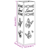 Portaombrelli Nero Metallo Standard Motivo Decorativo