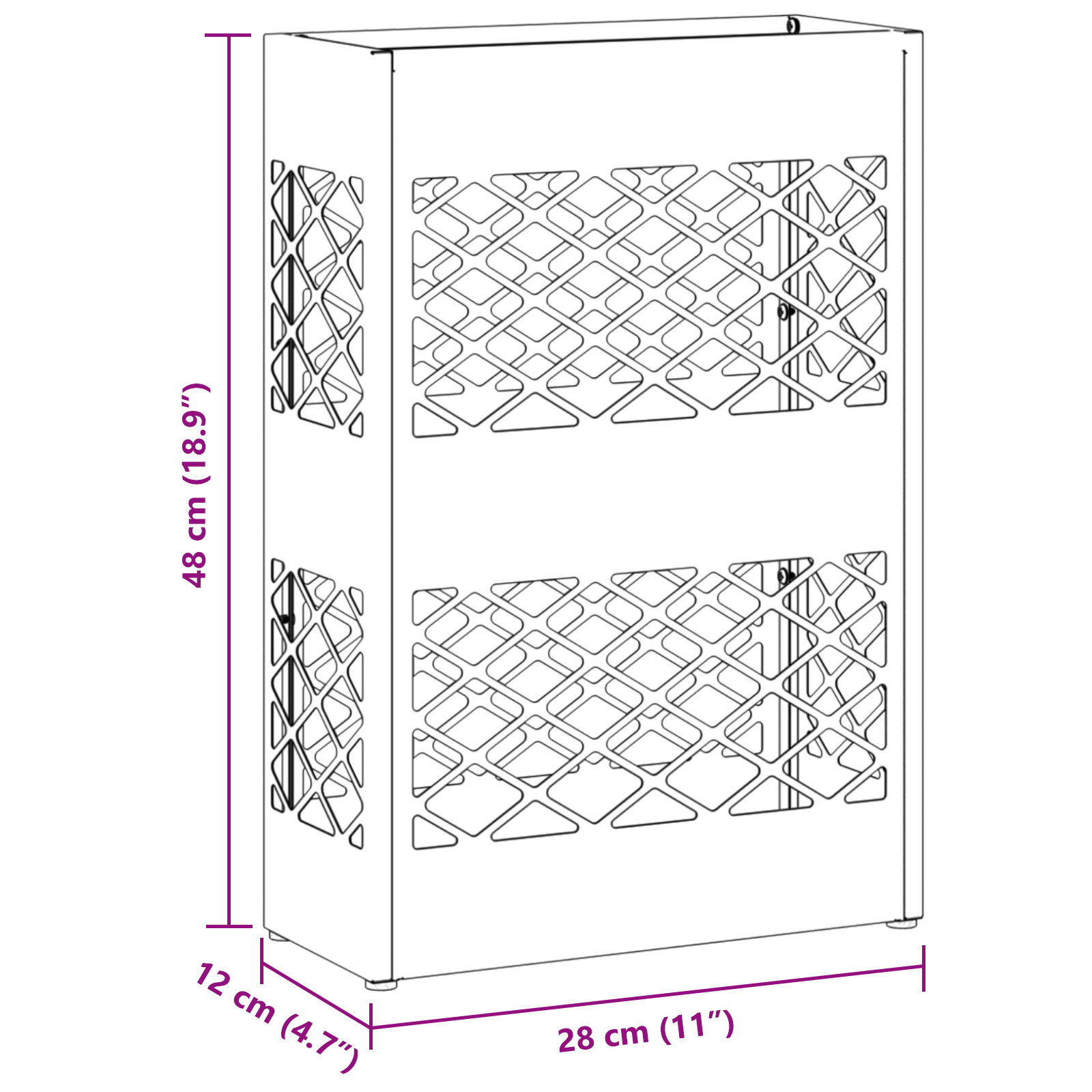 Portaombrelli Antracite Metallo Medio Portaombrelli