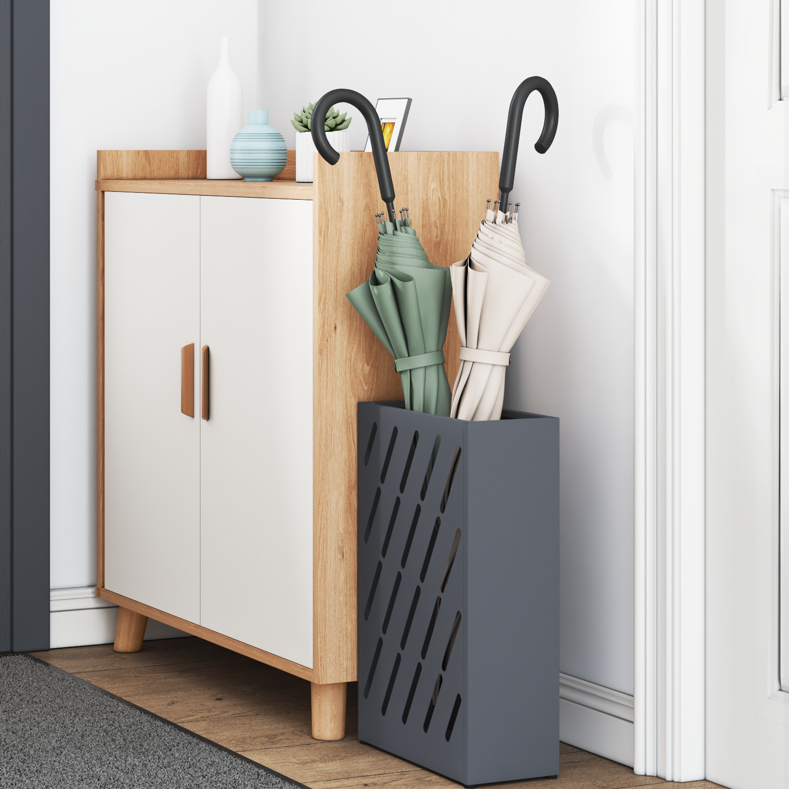 Portaombrelli Antracite Metallo Medio Portaombrelli