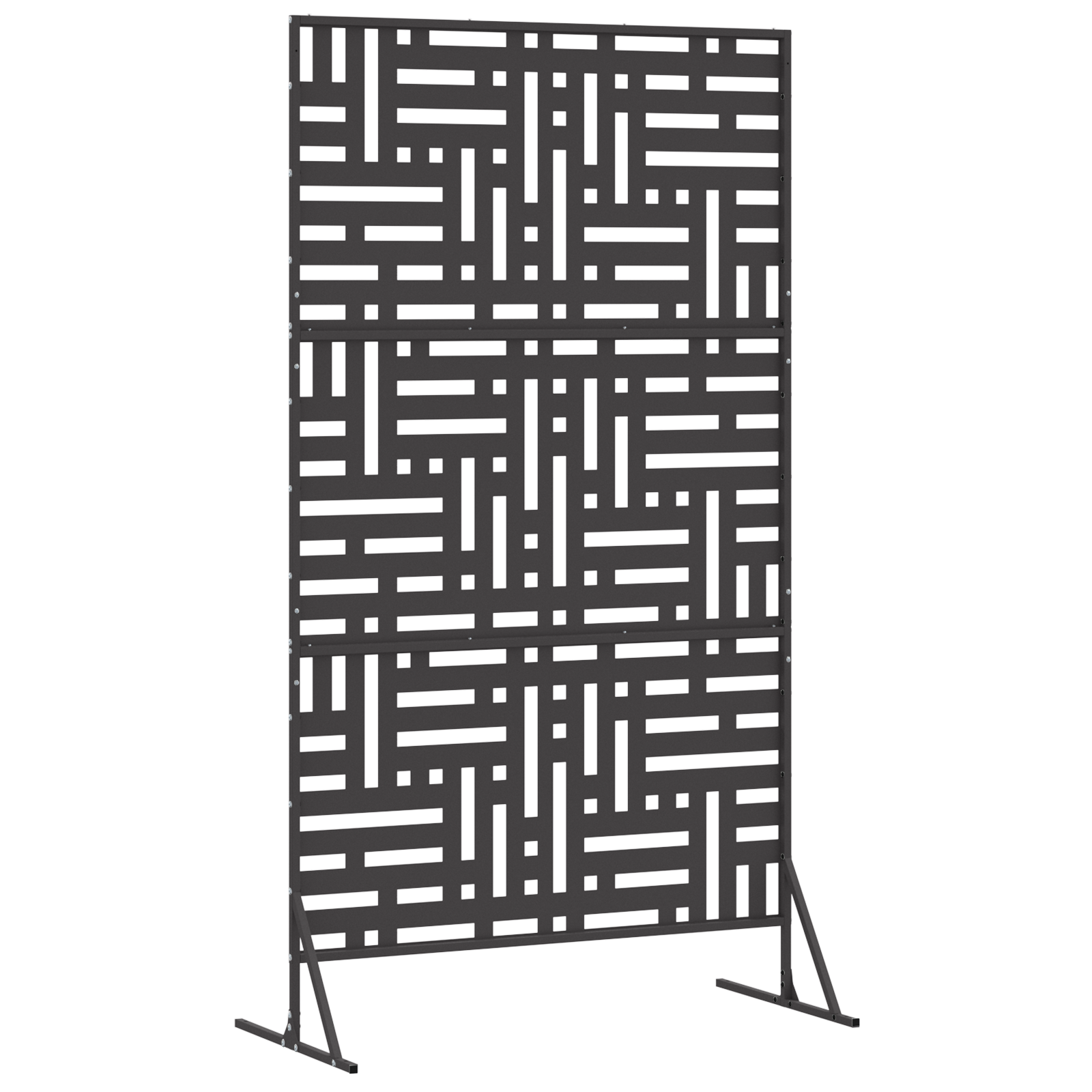 Schermo di Privacy 180 cm Acciaio Nero