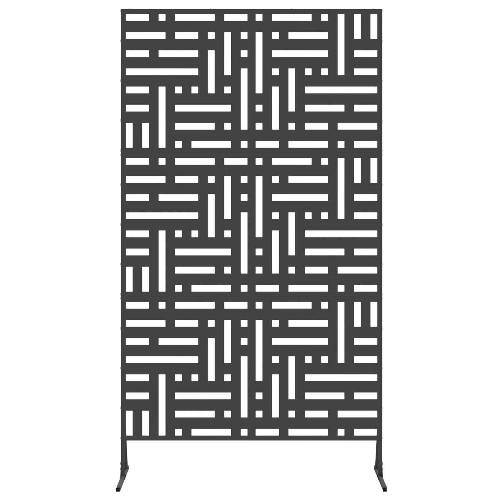 Schermo di Privacy 180 cm Acciaio Nero