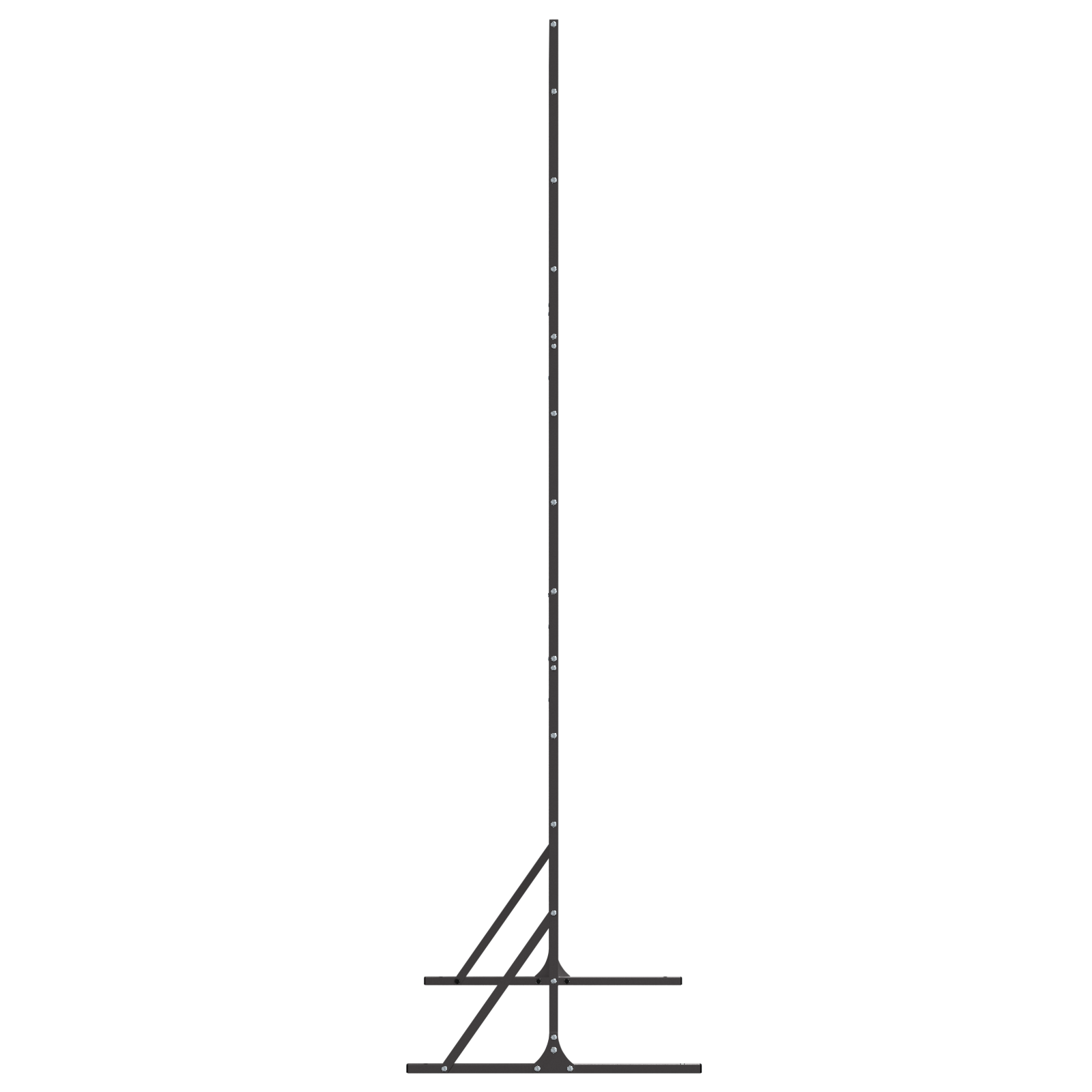 Schermo di Privacy 180 cm Acciaio Nero