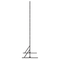 Schermo di Privacy 180 cm Acciaio Nero