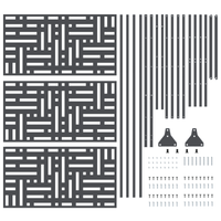 pannello di cancello in metallo Antracite Metallo Grande Durevole