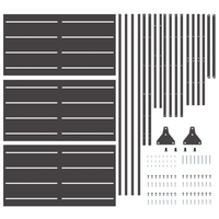 Schermo Privacy 180 cm Acciaio Nero