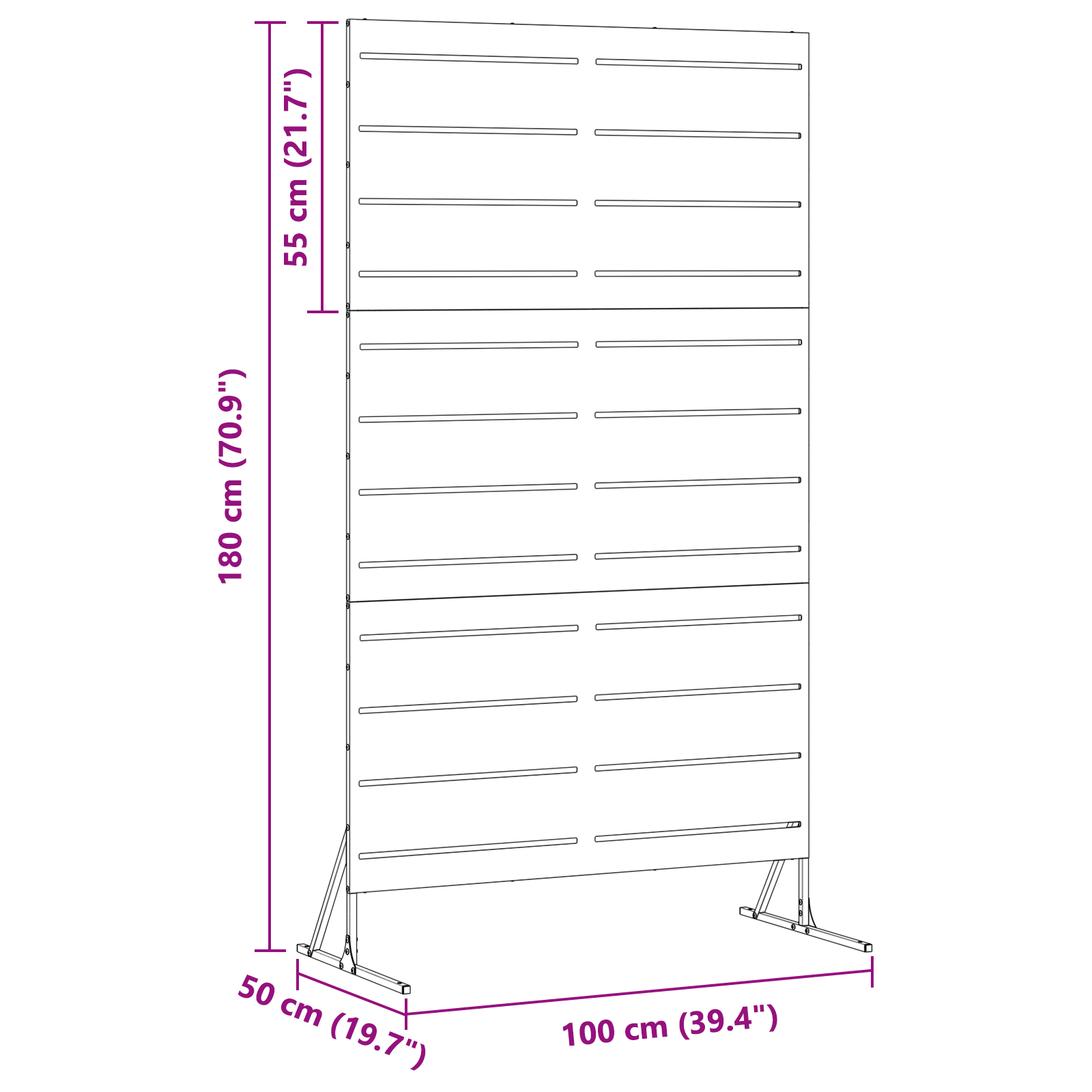 Pannello di Recinzione in Acciaio Antracite Acciaio Media