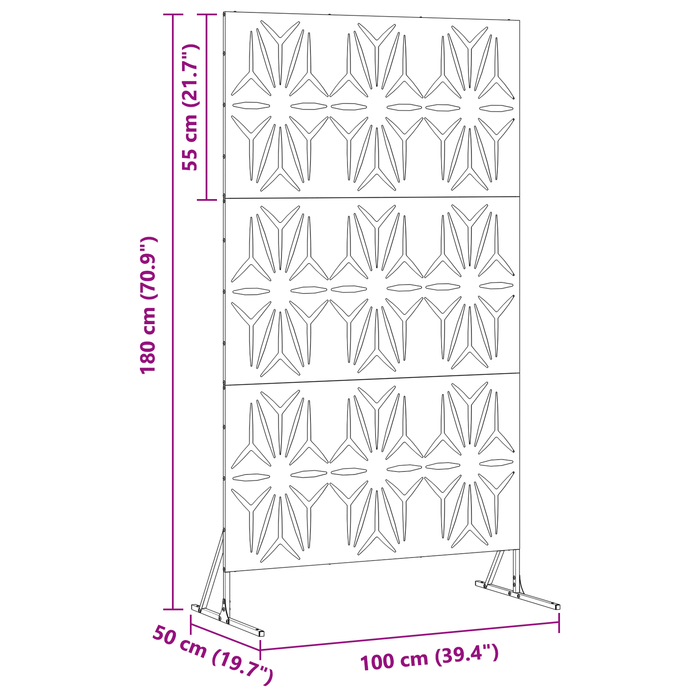 Pannello Fessura Metallico Bianco Metallo Grande