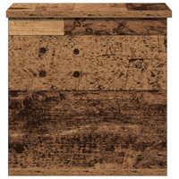 Scatola di stoccaggio  con coperchio in legno antico 30x35x35 cm in legno ingegnerizzato