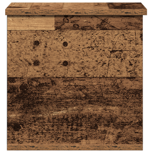 Scatola di stoccaggio  con coperchio in legno antico 30x35x35 cm in legno ingegnerizzato