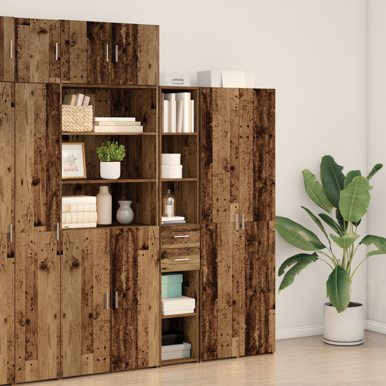 Highboard Legno Vecchio 30x42,5x185 cm Legno ingegnerizzato