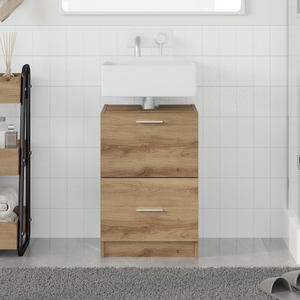 Mobile Lavabo Rovere Artigianale 40x37x59 cm Legno ingegnerizzato