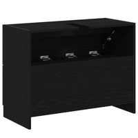 Cabinet per lavello Nero Rovere 78x37x59 cm Legno ingegnerizzato