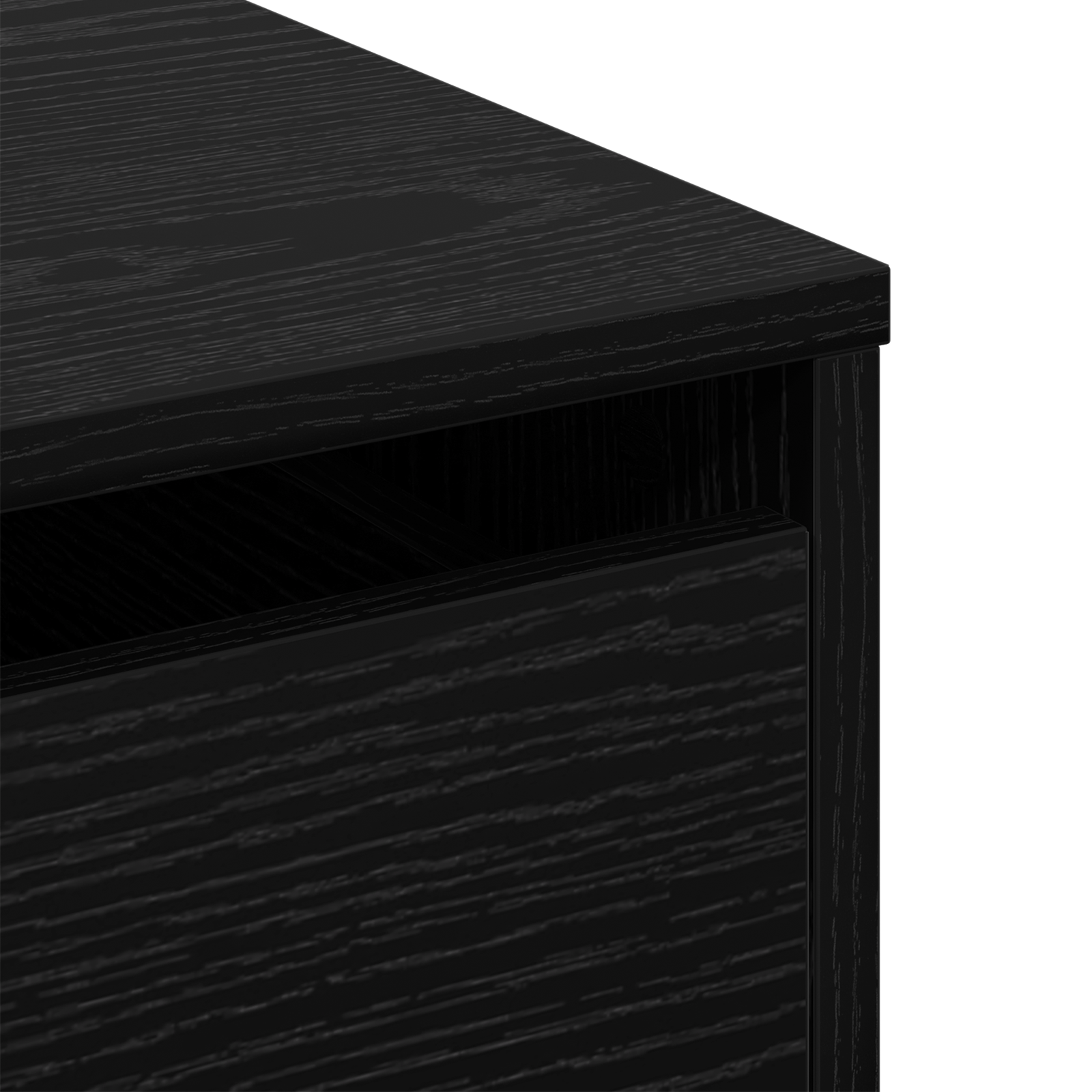 Cassettiera d'Angolo Rovere Nero 60x41x58 cm Legno ingegnerizzato