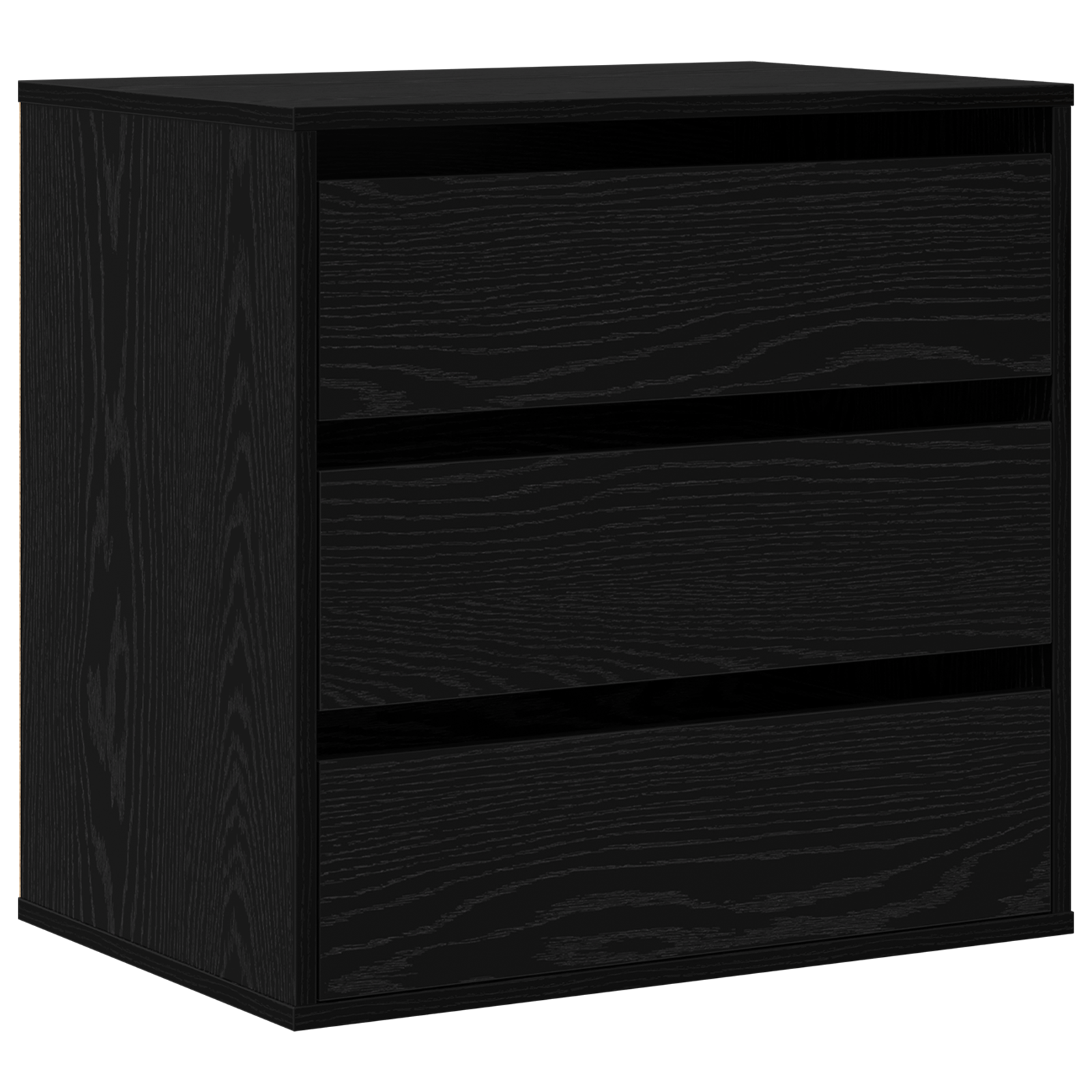 Cassettiera d'Angolo Rovere Nero 60x41x58 cm Legno ingegnerizzato