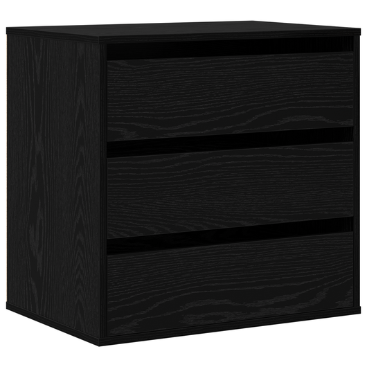 Cassettiera d'Angolo Rovere Nero 60x41x58 cm Legno ingegnerizzato