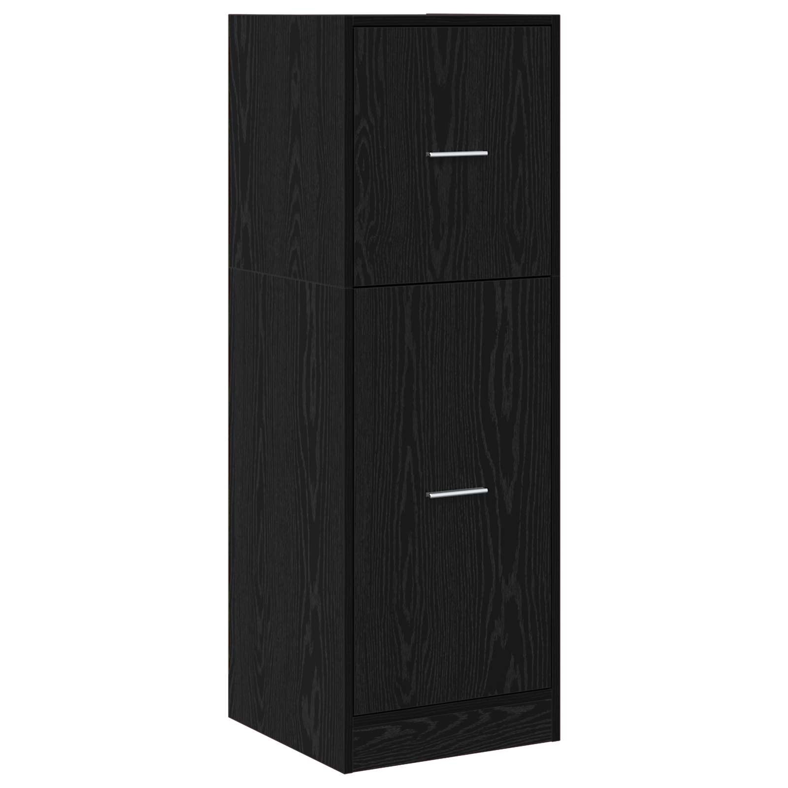Armadio da farmacia in rovere nero 40x41x118 cm in legno ingegnerizzato