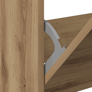Mobile per scarpe in rovere artigianale 60x21x57 cm in legno ingegnerizzato