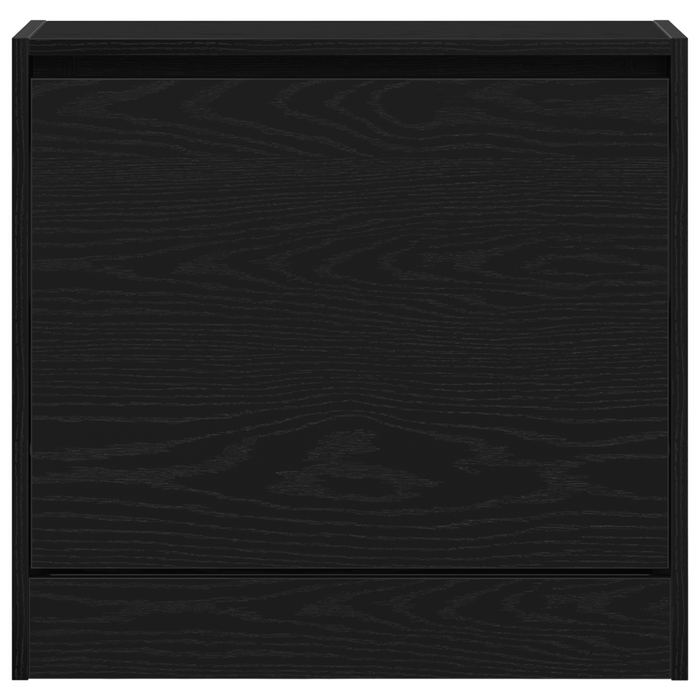 Mobile per Scarpe Nero Rovere 60x21x57 cm Legno Ingegnerizzato