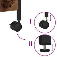 Carrello da cucina  in legno vecchio 50x30x70 cm in legno ingegnerizzato