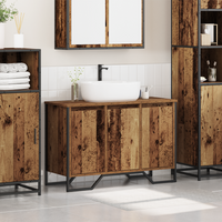 Mobile lavabo da bagno Legno antico 91x35x60 cm Legno ingegnerizzato