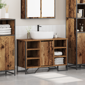Mobile Lavabo da Bagno Legno Vecchio 91x35x60 cm Legno Ingegnerizzato