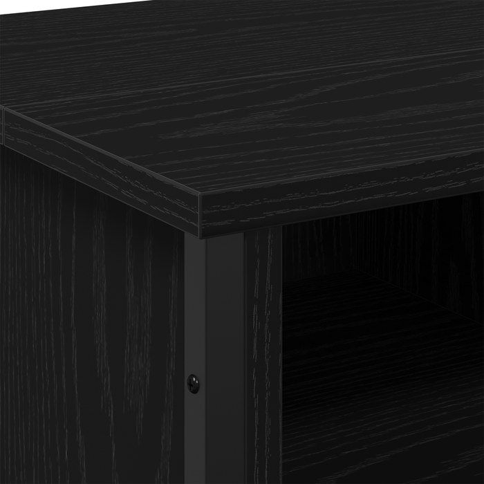 Armadio per Lavello da Bagno Quercia Nera 91x35x60 cm Legno Ingegnerizzato
