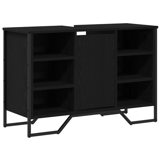 Armadio per Lavello da Bagno Quercia Nera 91x35x60 cm Legno Ingegnerizzato