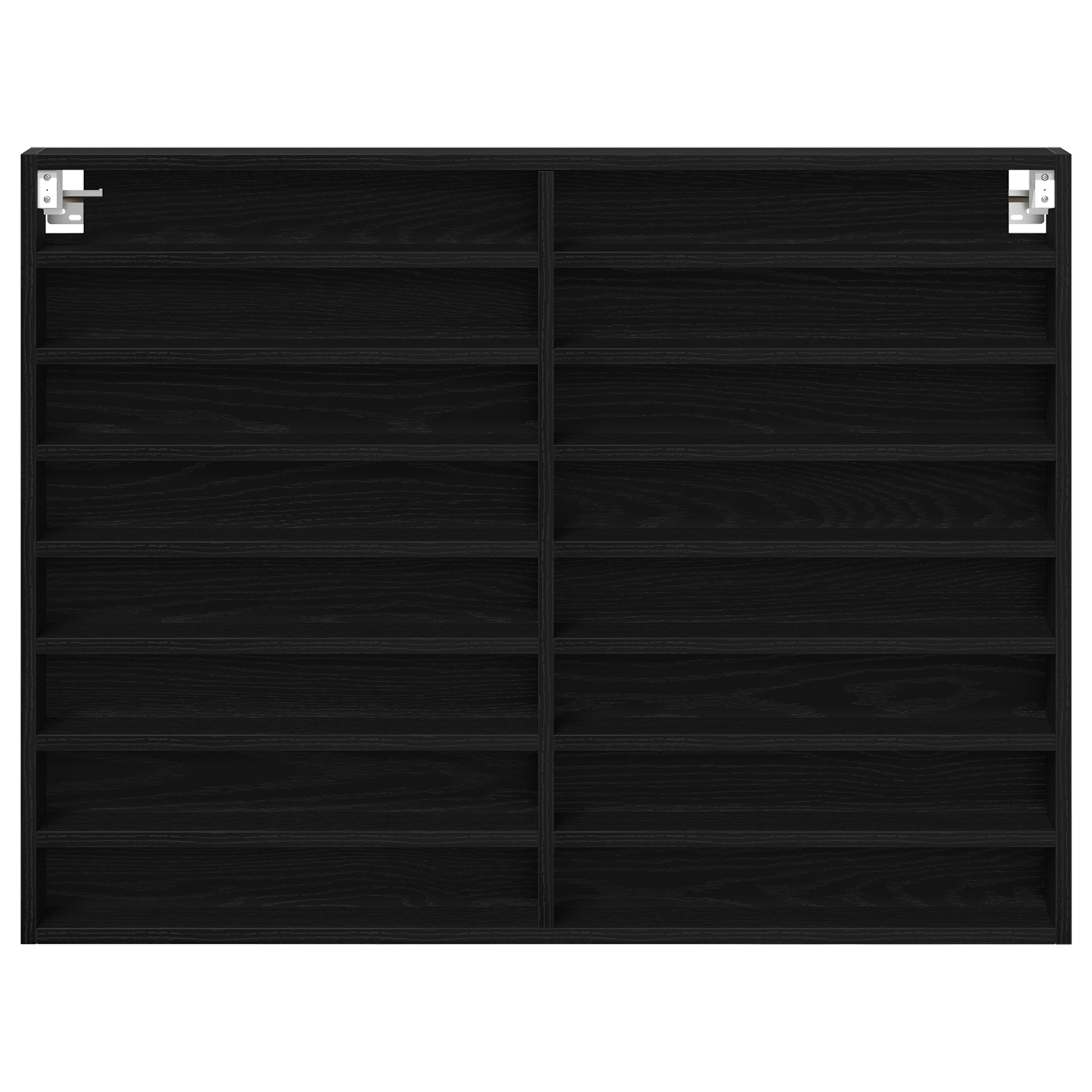 Vetrina Nero Rovere 100x8,5x75 cm Legno ingegnerizzato