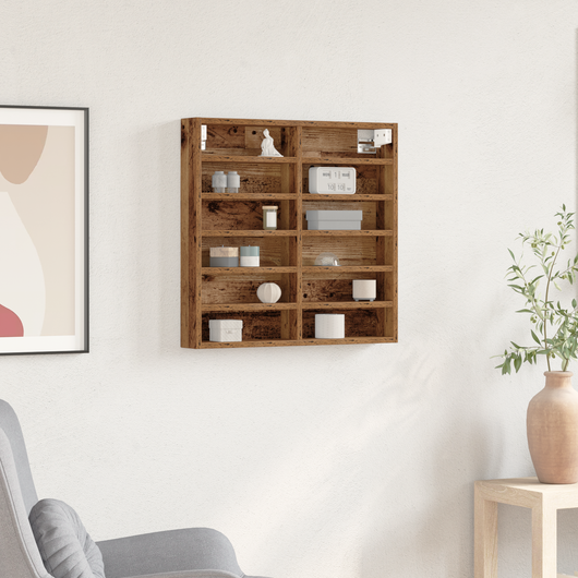 Vetrina in Legno D'epoca 60x8,5x58 cm Legno Ingegnerizzato