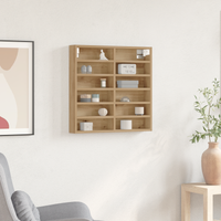 Cabinet Vitrine  in Rovere Artigianale 60x8,5x58 cm in Legno Ingegnerizzato