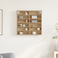 Cabinet Vitrine  in Rovere Artigianale 60x8,5x58 cm in Legno Ingegnerizzato