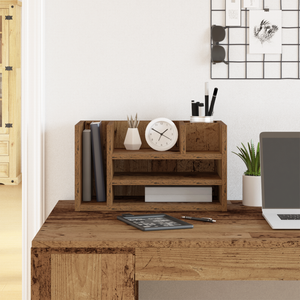 Organizzatore da scrivania Rovere Vecchio 44.5x24x25 cm Legno Ingenerizzato