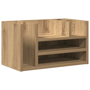Organizzatore scrivania Rovere Artigianale 44.5x24x25 cm Legno ingegnerizzato