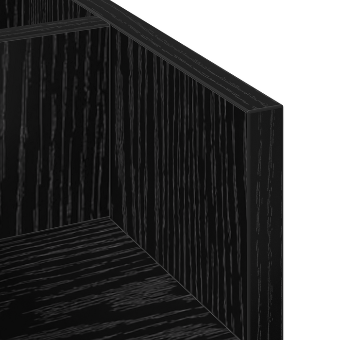 Organizer per Scrivania Rovere Nero 44.5x24x25 cm Legno Ingegnerizzato