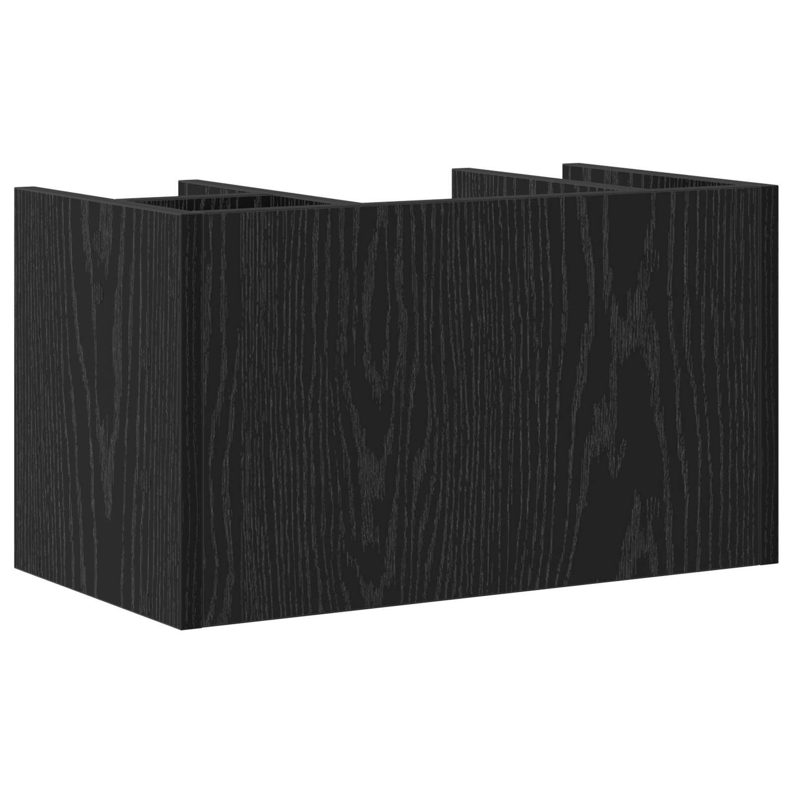 Organizer per Scrivania Rovere Nero 44.5x24x25 cm Legno Ingegnerizzato
