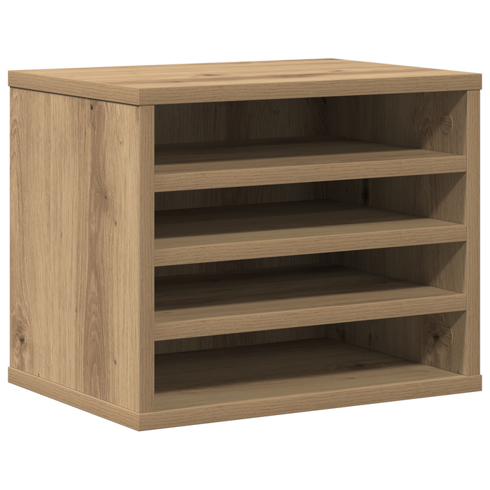 Organizer per Scrivania Rovere Artigianale 36x26x29.5 cm Legno Compensato