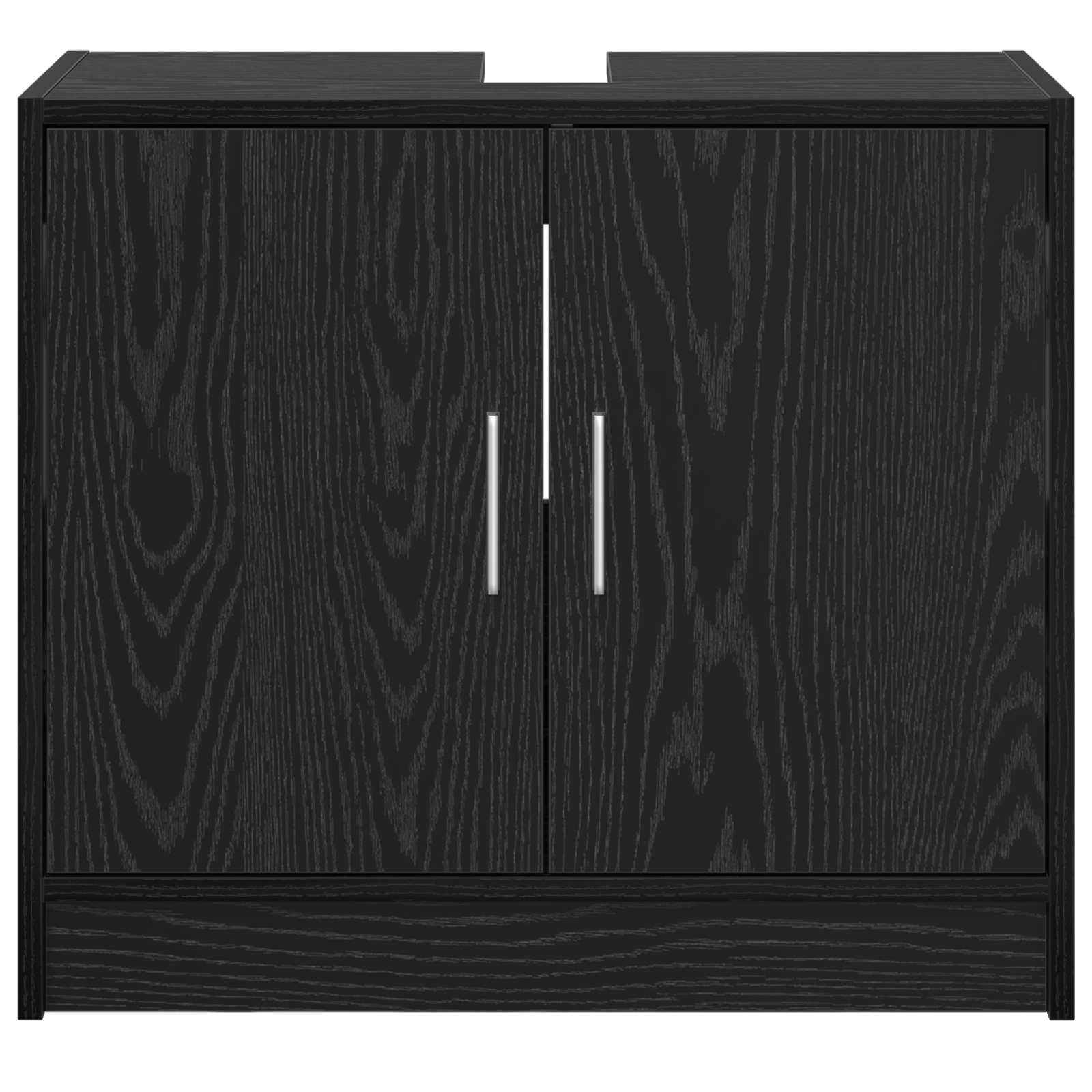 Mobile Lavabo Rovere Nero 63x29x55 cm Legno Ingegnerizzato