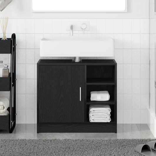 Mobile Lavabo Quercia Nera 63x29x55 cm Legno Ingegnerizzato