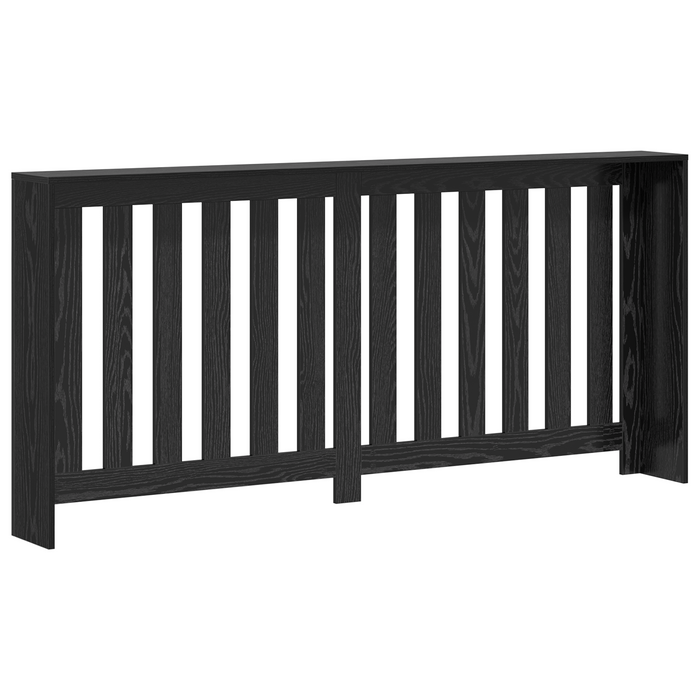 Copertura Radiatore Rovere Nero 175x20x82 cm Legno Ingegnerizzato