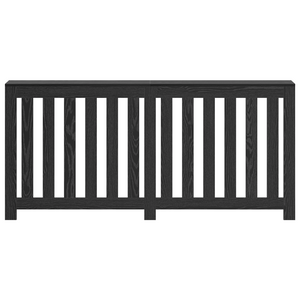 Copertura Radiatore Rovere Nero 175x20x82 cm Legno Ingegnerizzato