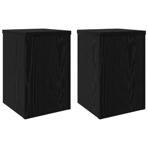Supporti per Piante 2 pz Rovere Nero 20x20x30 cm Legno ingegnerizzato