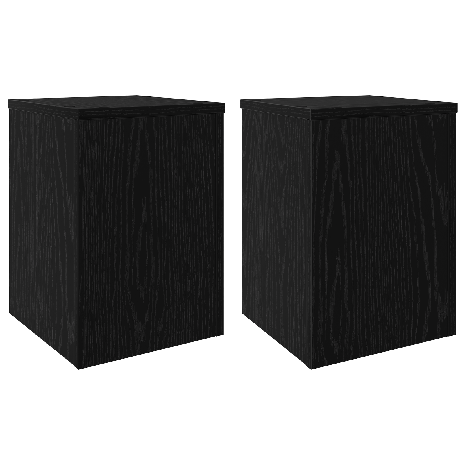 Supporti per piante 2 pcs Rovere Nero 25x25x35 cm Legno ingegnerizzato