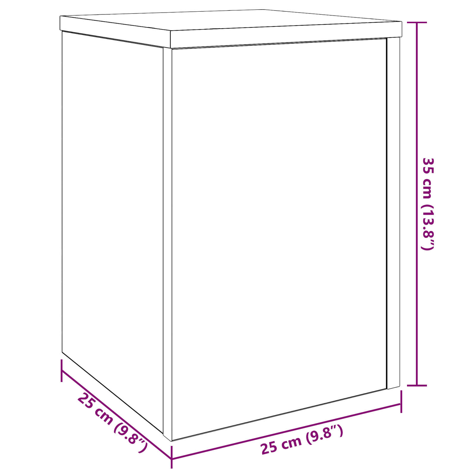 Supporti per piante 2 pcs Rovere Nero 25x25x35 cm Legno ingegnerizzato